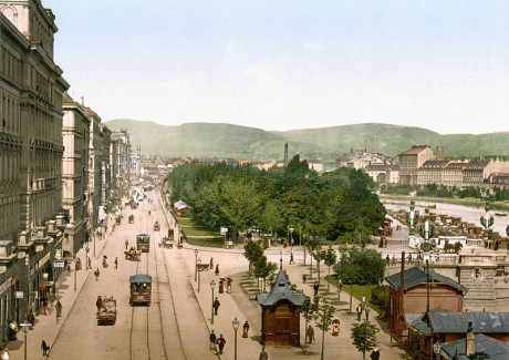 Franz-Josefs-Kai, Vídeň kol. 1900. FOTO archiv