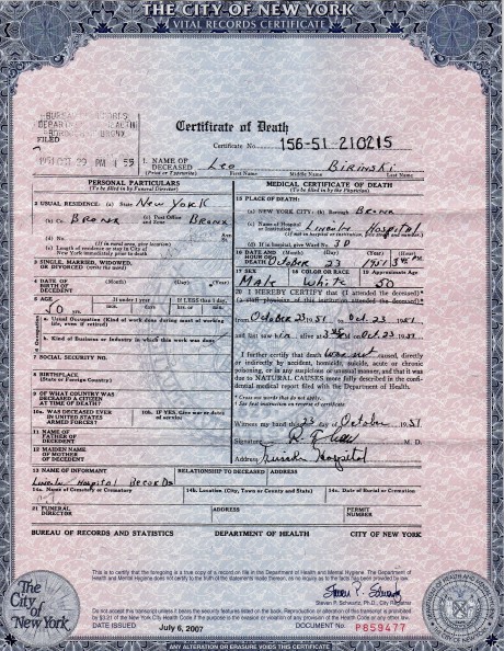 Birinski-Bio Certificate