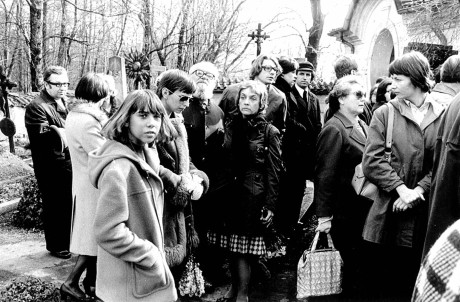 Na pohřbu filosofa Jana Patočky (březen 1977). FOTO archiv Jany Patočkové