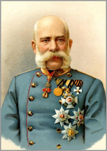 Císař František Josef I. (18. srpna 1830 zámek Schönbrunn Vídeň – 21. listopadu 1916 zámek Schönbrunn Vídeň). Repro archiv