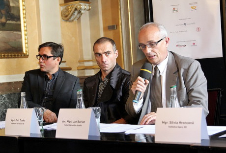 Michal Dočekal, Petr Zuska a ředitel ND Jan Burian na tiskové konferenci 30. 9. 2014. FOTO archiv ND