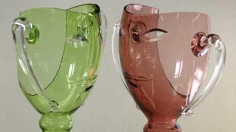 Tradiční ceny Thalie - skleněné vázy z dílny Bořka Šípka.