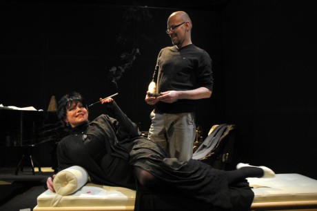 Jako Kurt s Alenou Sasínovou-Polarczyk (Alice) v Dürrenmattově Play Strindberg (prem. 17. 4. 2010, r. Peter Gábor, KSA Ostrava). FOTO archiv KSA
