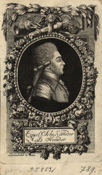 Emanuel Schikaneder (1751-1812), portrét z roku 1788. Repro archiv
