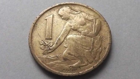 Jednokorunová mince s Bedřiškou Synkovou. FOTO archiv