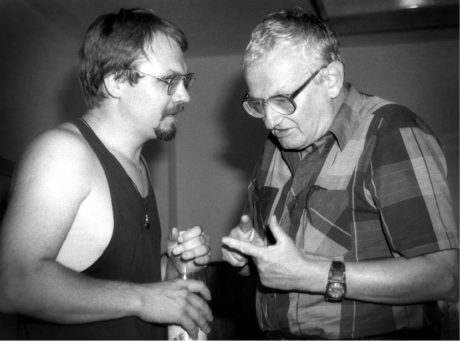 S ruským režisérem Sergejem Fedotovem, Jiráskův Hronov 1997 FOTO IVO MIČKAL