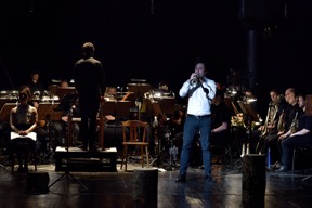 Richard Ayres: No. 42 (In the Alps). Trumpetista János Elmauer, Ostravskou bandu diriguje Rolf Gupta. FOTO ROMAN POLÁŠEK