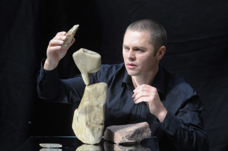Pic Greg Macvean - 19/08/2013 - Nick Steur who's show Freeze! is on at Summerhall and involves Nick balancing rocks on top of each other