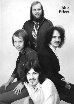 Blue Effect v roce 1971 v době nahrávání LP Nová syntéza (nahoře Lešek Semelka, vlevo Radim Hladík, vpravo Jan kozel a dole Vlado Čech). FOTO archiv