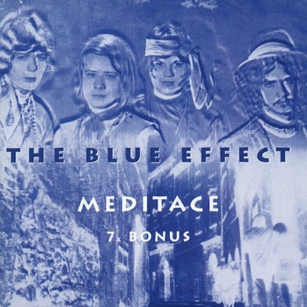 Obal 1. LP skupiny Blue Effect Meditace (zleva Vladimír Mišík, Radim Hladík, Vlado Čech a Jiří Kozel). Repro archiv