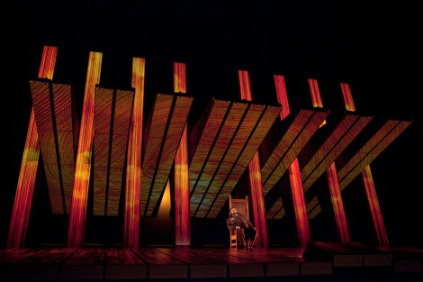 A scene from Wagner's “Götterdämmerung” with Hans-Peter König as Hagen. Photo: Ken Howard/Metropolitan Opera