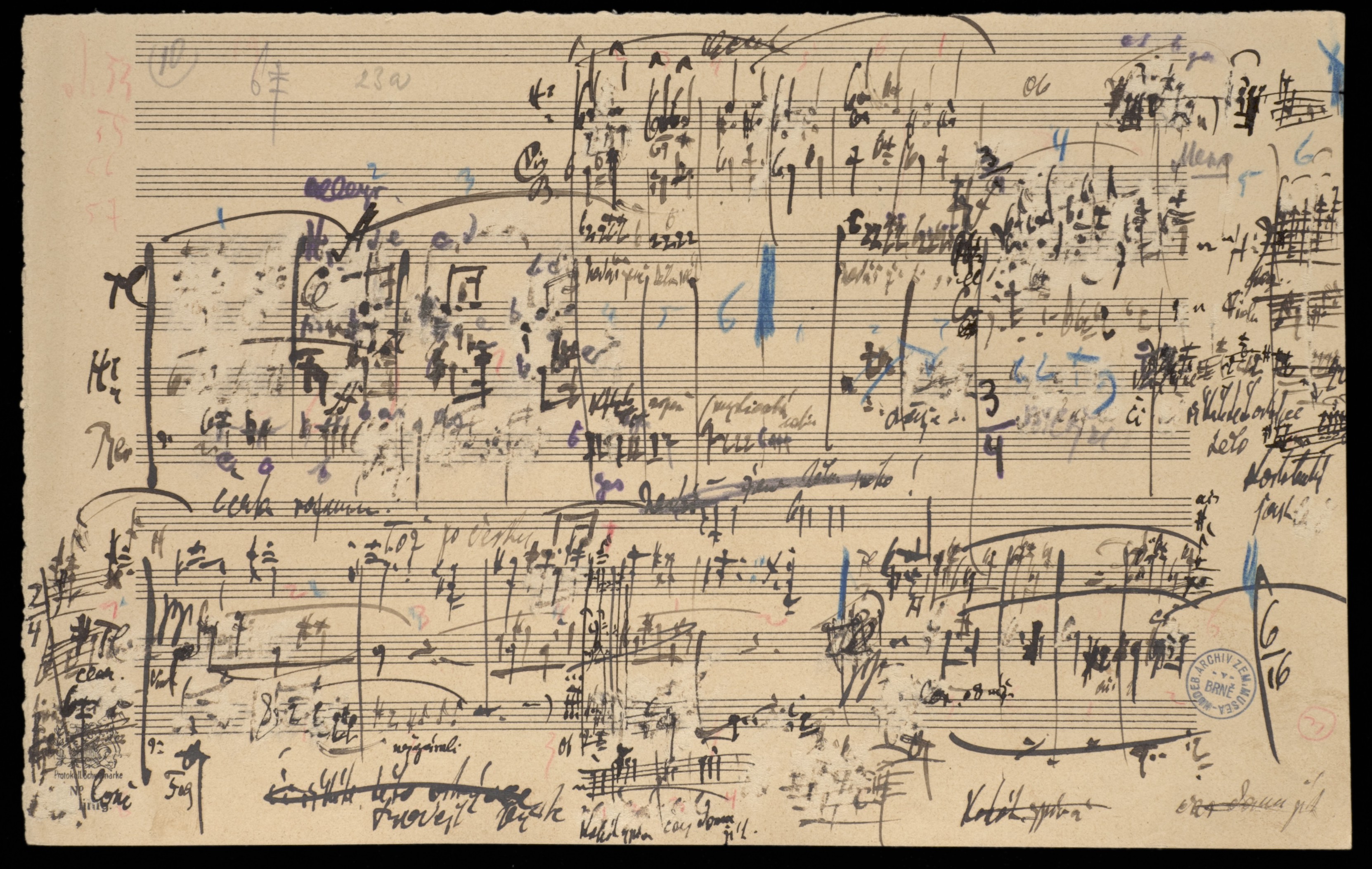 List autografu opery Příhody lišky Bystroušky