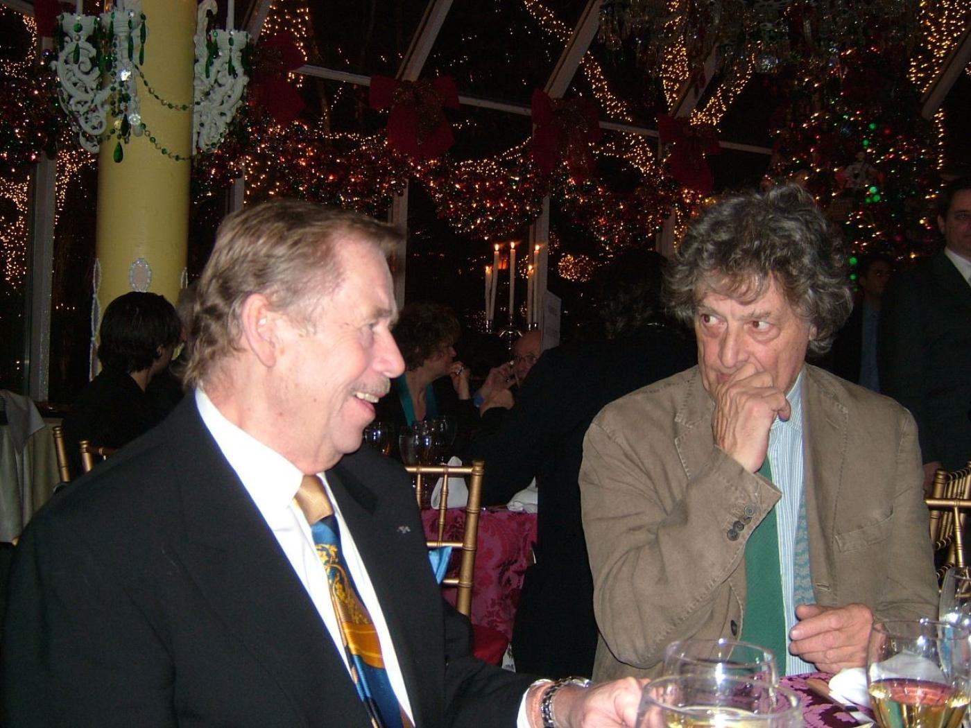 Tom Stoppard s Václavem Havlem v roce 2006
