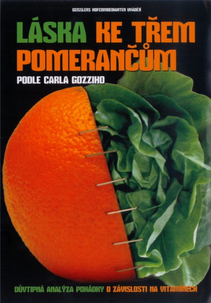 Geisslers Pomarance cover Obálka programu k inscenaci (grafika: kousekmusic, foto: Pavel Kolský)