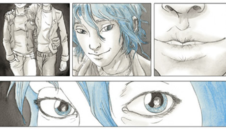 Extrait d'une planche de Le bleu est une couleur chaude de Julie Maroh, Glénat.