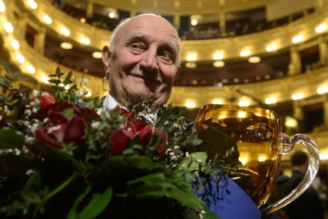 Josef Somr převzal Cenu Thálie za celoživotní činoherní mistrovství. FOTO JOSEF KAMARYT
