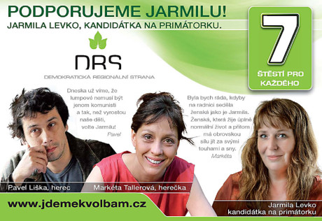 Jarmila Levko (Pešlová) byla v roce 2009 lídrem liberecké kandidátky Demokratické regionální strany. Repro archiv