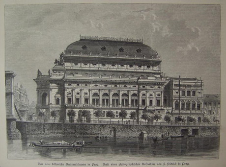 Národní divadlo Praha, rytina z roku 1881. Repro archiv