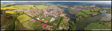 Dobříš - panoramatický pohled. Repro archiv