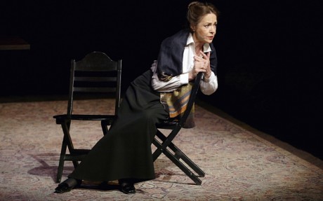 (FILES) -- This file photo taken on October 23, 2003 at the Theatre des Bouffes du Nord in Paris shows Bristish actress Natasha Parry performing during a rehearsal of Anton Tchekhov's play "Your Hand in Mine" (Ta main dans la mienne) directed by her husband Peter Brook. Parry, the wife of British stage director Peter Brook, died aged 84while spending holidays with her husband in La Baule, western France, their daughter Irina Brook announced on July 24, 2015. AFP PHOTO / MARTIN BUREAUMARTIN BUREAU/AFP/Getty Images