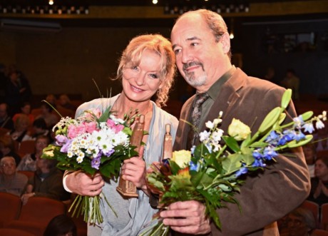 Vítězové ankety Neviditelný herec Vilma Cibulková a viktor Preiss. FOTO TOMÁŠ VODŇANSKÝ