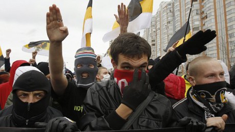 Ruští pravicoví extremisté v Moskvě, podzim 2011. FOTO archiv