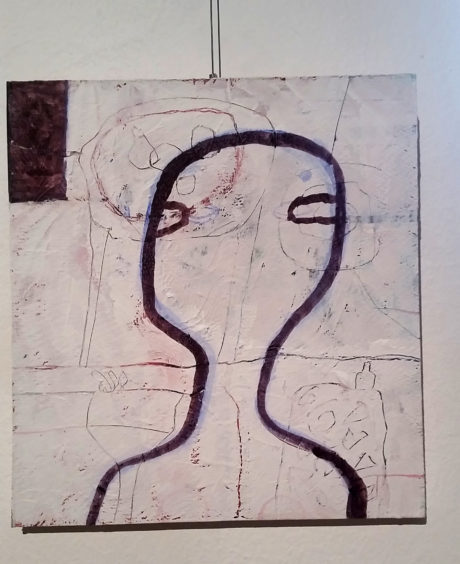 Jaroslav Malina: Hlava II, 2015, olej, karton, 40 x 37 cm