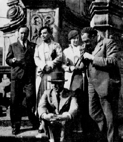 Biebl, Toyen, Bieblová, Nezval, Vančura